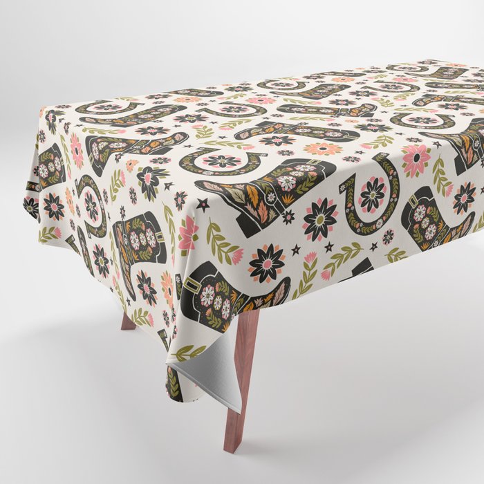 Giddy Up - Cowgirl Boot Tablecloth Gallery Image 1