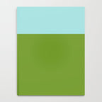 Color Block Bright Aqua Blue and Vibrant Spring Green Notebook Gallery Image 4