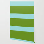 Color Block Bright Aqua Blue and Vibrant Spring Green Wallpaper Gallery Image 2