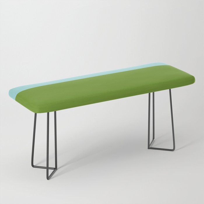 Color Block Bright Aqua Blue and Vibrant Spring Green Bench Gallery Image 1