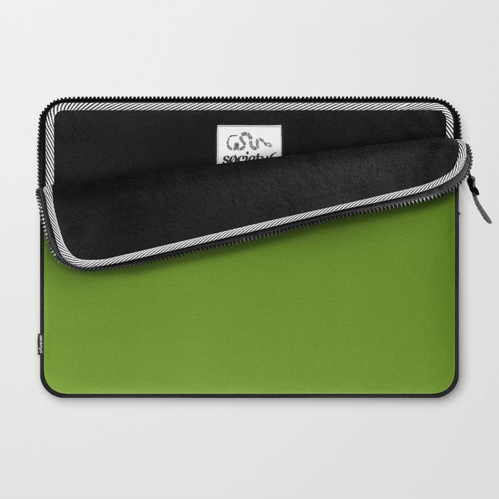 Color Block Bright Aqua Blue and Vibrant Spring Green Laptop Sleeve Gallery Image 2