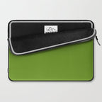 Color Block Bright Aqua Blue and Vibrant Spring Green Laptop Sleeve Gallery Image 2