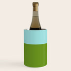 Color Block Bright Aqua Blue and Vibrant Spring Green Wine Chiller Gallery Image 3