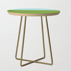 Color Block Bright Aqua Blue and Vibrant Spring Green Side Table Gallery Image 1