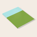 Color Block Bright Aqua Blue and Vibrant Spring Green Notebook Gallery Image 2
