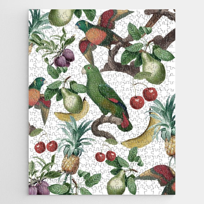 Tropical Vintage Floral and Fauna Jigsaw Puzzle Gallery Image 1