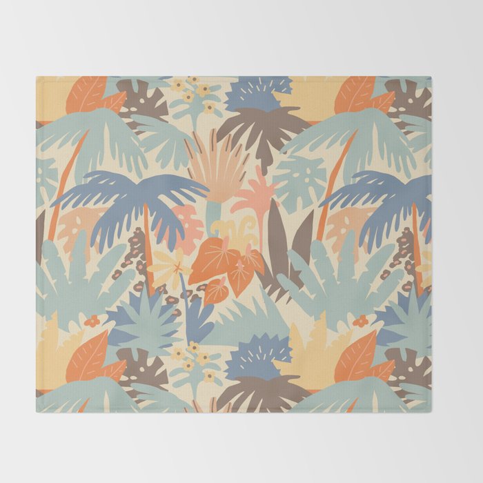 Sunny jungle Throw Blanket Gallery Image 2