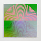 summer pastel gradient shapes Wood Wall Art Gallery Image 1