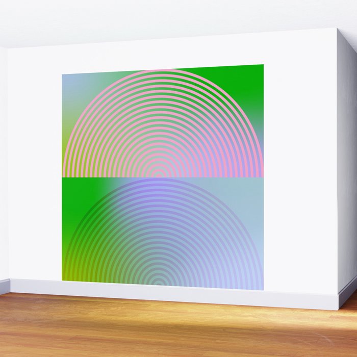 summer pastel gradient shapes Wall Mural Gallery Image 2