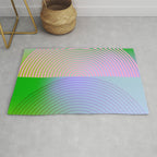 summer pastel gradient shapes Rug Gallery Image 1