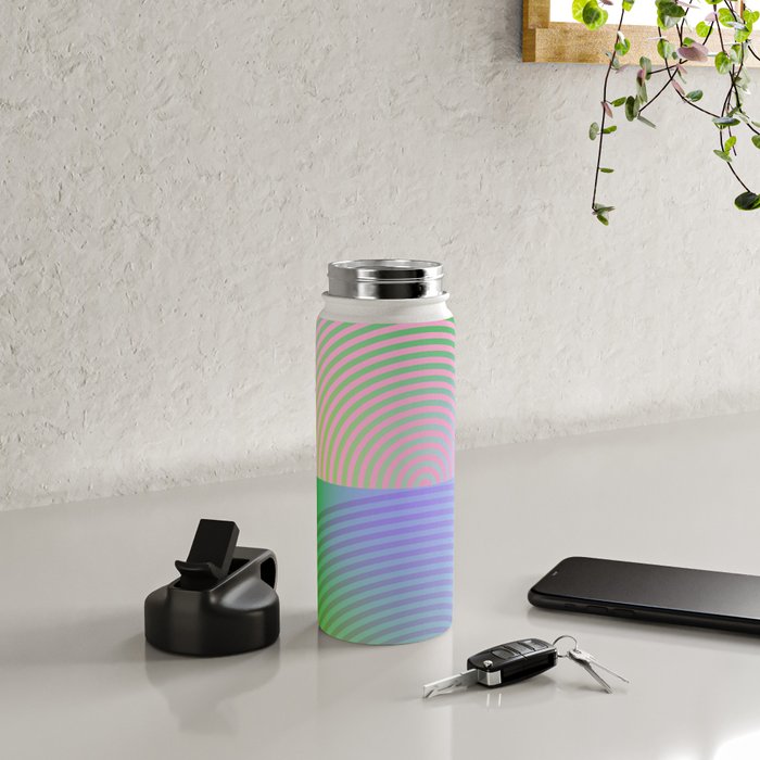 summer pastel gradient shapes Water Bottle Gallery Image 4