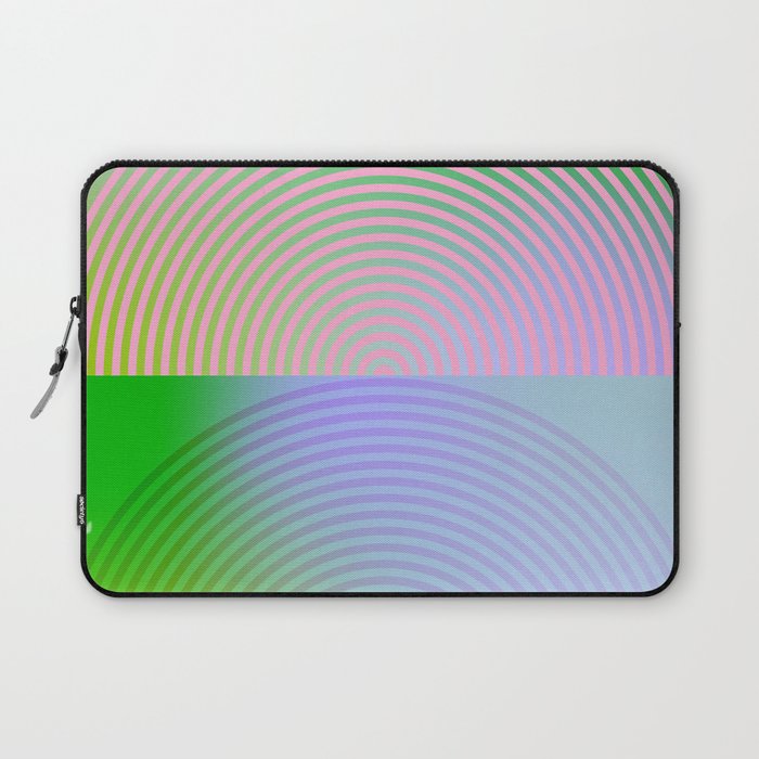 summer pastel gradient shapes Laptop Sleeve Gallery Image 1