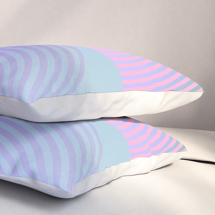 summer pastel gradient shapes Pillow Sham Gallery Image 3