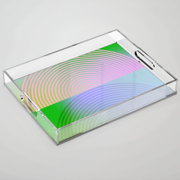 summer pastel gradient shapes Acrylic Tray Gallery Image 1