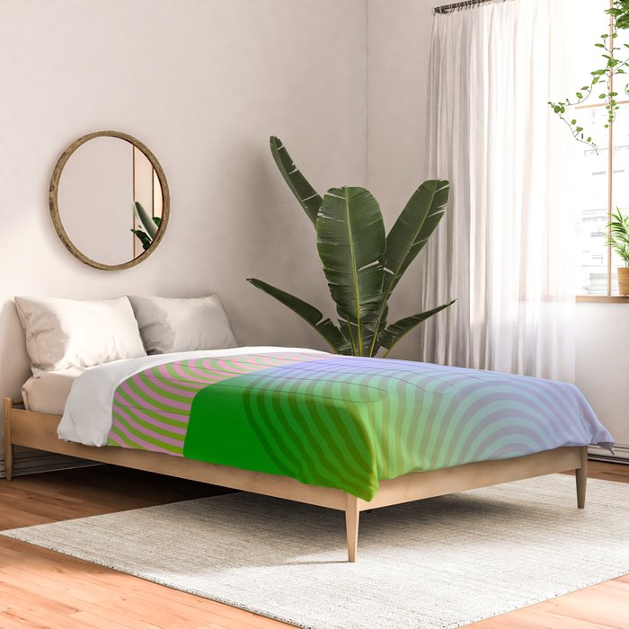 summer pastel gradient shapes Comforter Gallery Image 2