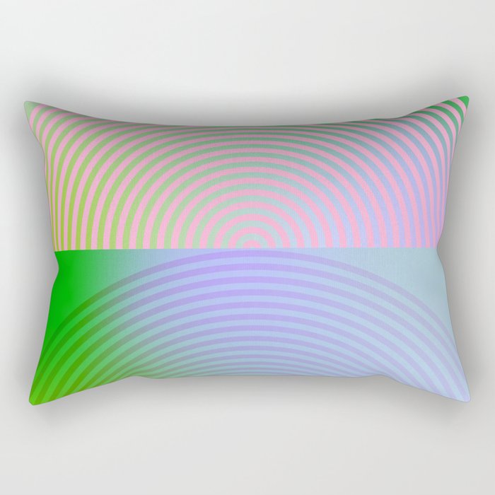 summer pastel gradient shapes Rectangular Pillow Gallery Image 1