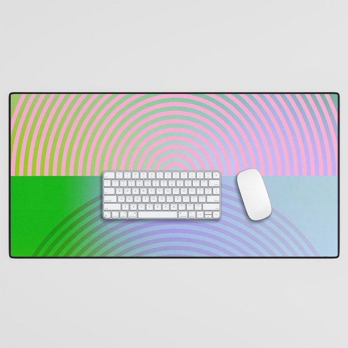 summer pastel gradient shapes Desk Mat Gallery Image 1