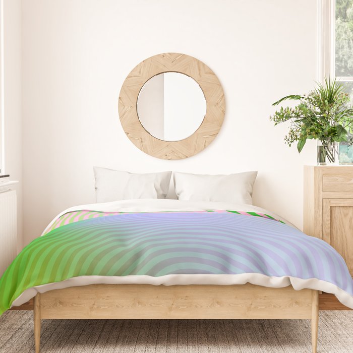summer pastel gradient shapes Duvet Cover Gallery Image 3