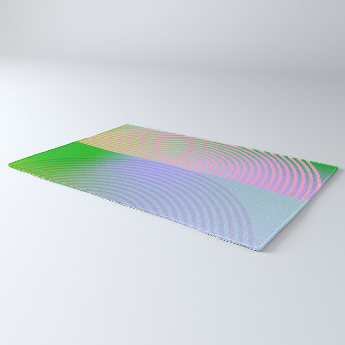 summer pastel gradient shapes Rug Gallery Image 3