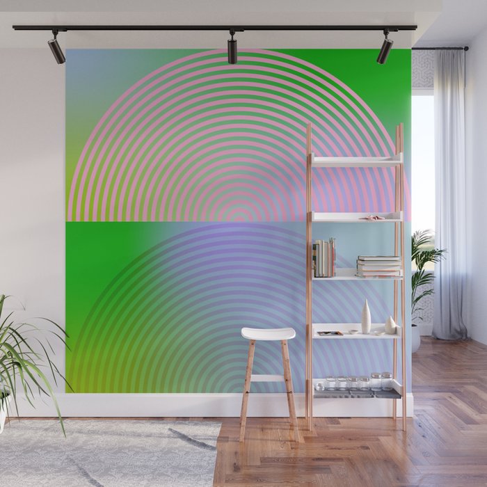 summer pastel gradient shapes Wall Mural Gallery Image 1