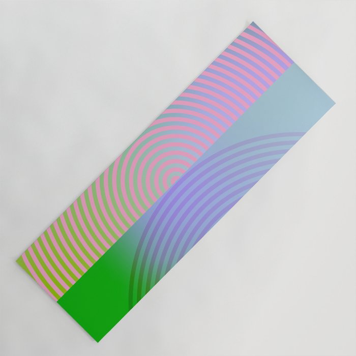 summer pastel gradient shapes Yoga Mat Gallery Image 1