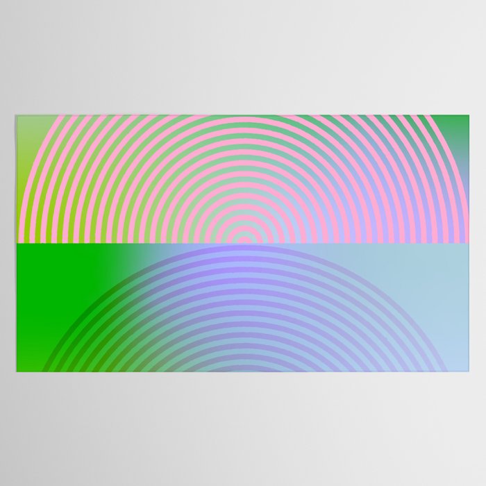 summer pastel gradient shapes Tablecloth Gallery Image 2