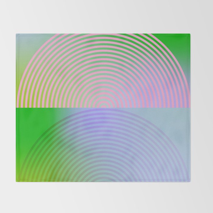 summer pastel gradient shapes Throw Blanket Gallery Image 2