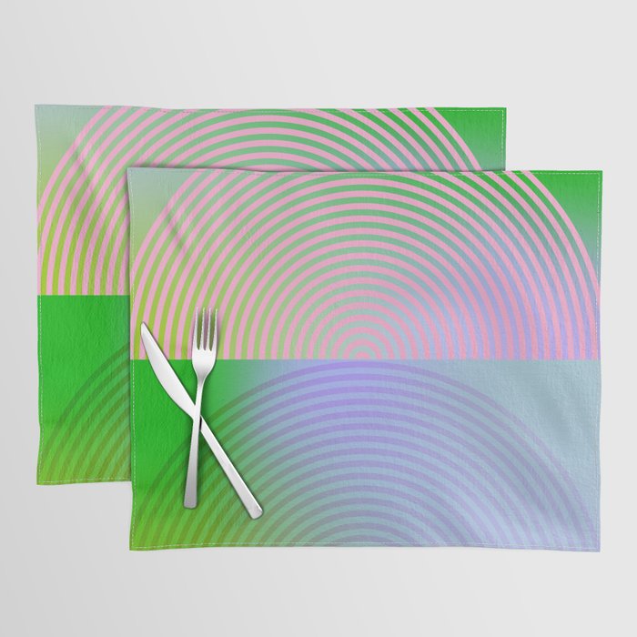 summer pastel gradient shapes Placemat Gallery Image 1
