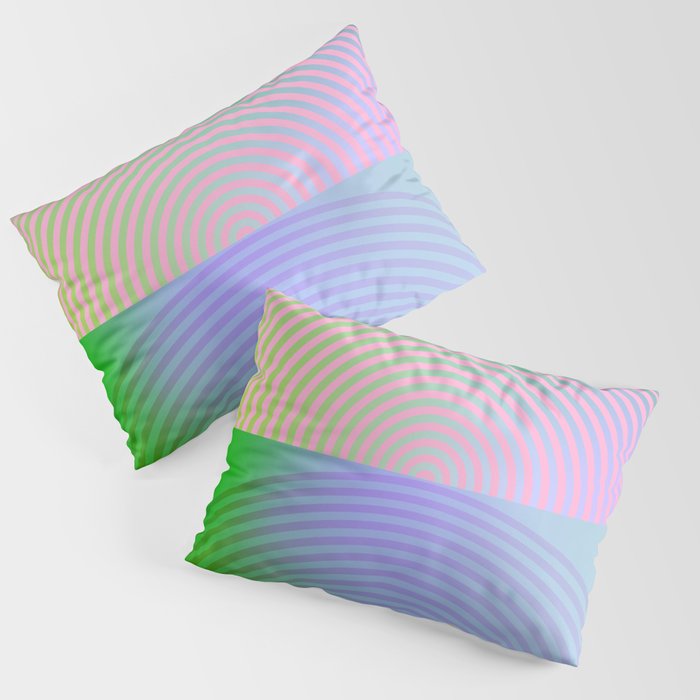 summer pastel gradient shapes Pillow Sham Gallery Image 3
