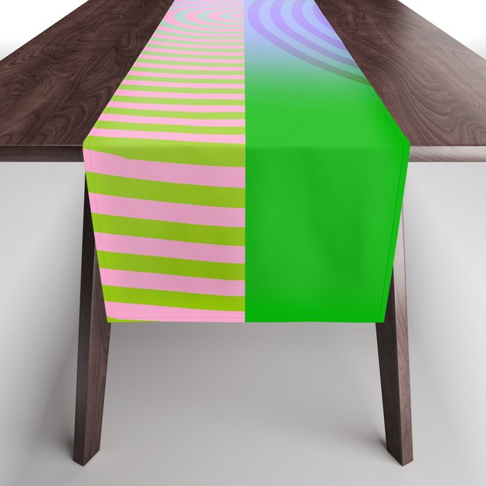 summer pastel gradient shapes Table Runner Gallery Image 1