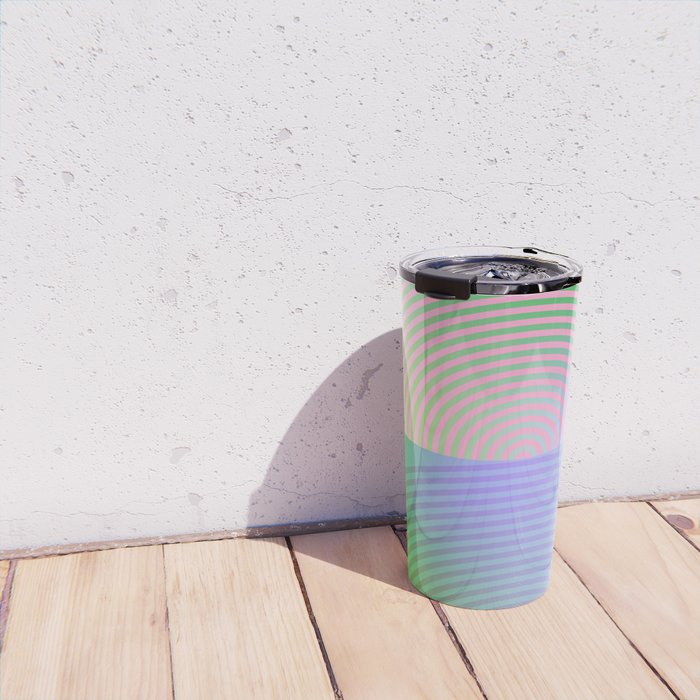 summer pastel gradient shapes Travel Mug Gallery Image 4