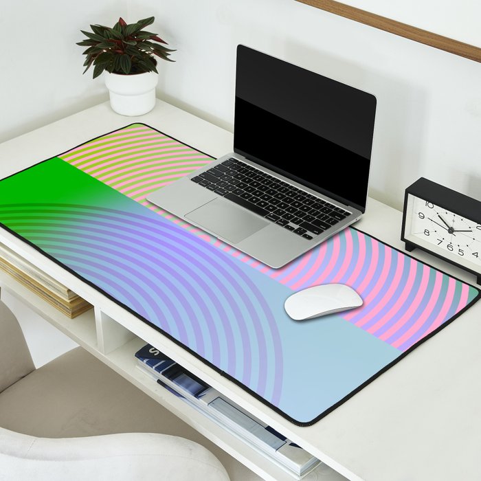 summer pastel gradient shapes Desk Mat Gallery Image 2