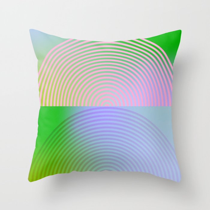 summer pastel gradient shapes Throw Pillow Gallery Image 6