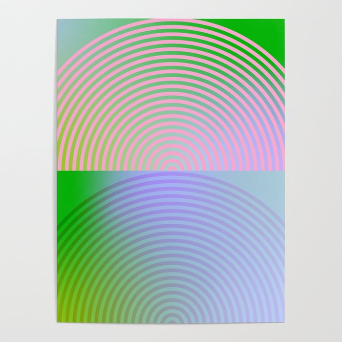 summer pastel gradient shapes Poster Gallery Image 4