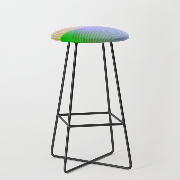 summer pastel gradient shapes Stool Gallery Image 1