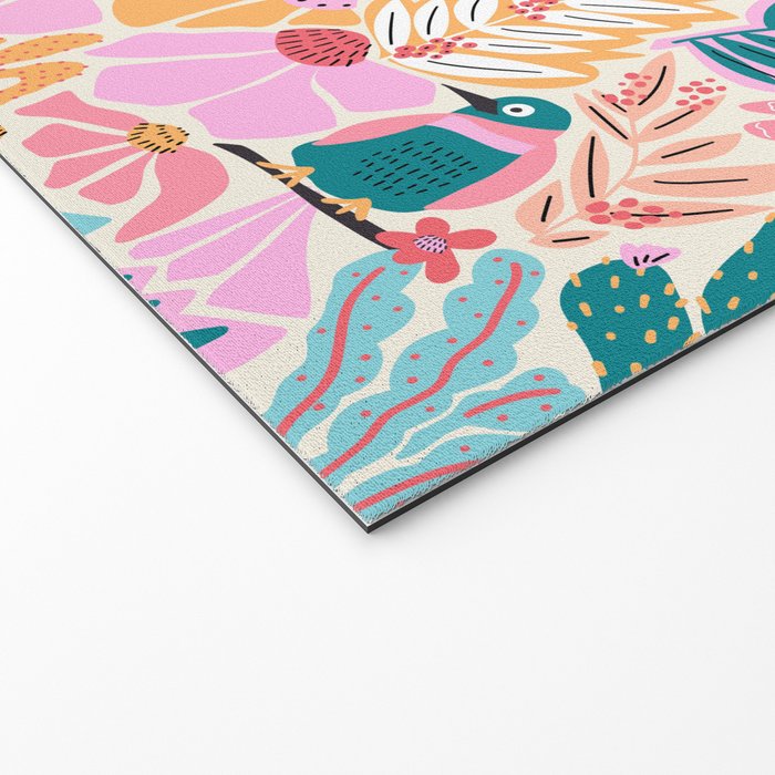 Joyful Jungle Birds In The Happy Pastel Tropics Welcome Mat Gallery Image 2