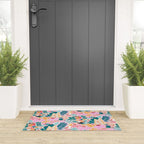 Joyful Jungle Birds In The Happy Pastel Tropics Welcome Mat Gallery Image 3