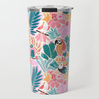 Joyful Jungle Birds In The Happy Pastel Tropics Travel Mug Gallery Image 1