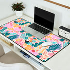 Joyful Jungle Birds In The Happy Pastel Tropics Desk Mat Gallery Image 2