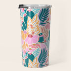 Joyful Jungle Birds In The Happy Pastel Tropics Travel Mug Gallery Image 3