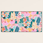 Joyful Jungle Birds In The Happy Pastel Tropics Desk Mat Gallery Image 3