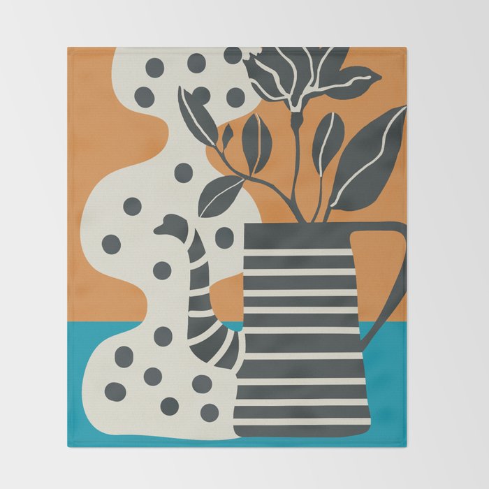 Teapot Garden 6 Throw Blanket Gallery Image 2