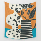 Teapot Garden 6 Wall Tapestry Gallery Image 4