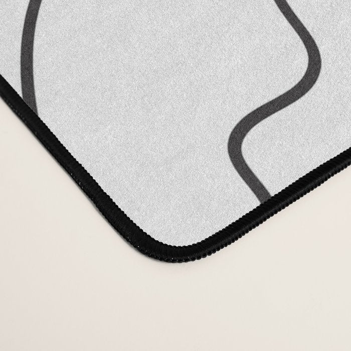 Minimal Line Art Ocean Waves Desk Mat Gallery Image 4