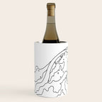 Minimal Line Art Ocean Waves Wine Chiller Gallery Image 2