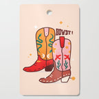 Howdy! Cowboy Boots Cutting Board Gallery Image 1