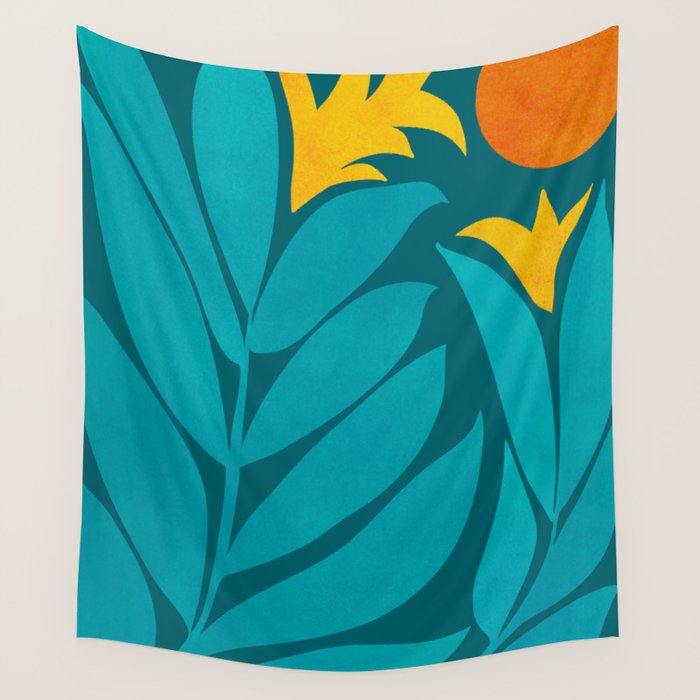 Wild Garden / Whimsical Botanical Series Wall Tapestry Gallery Image 1