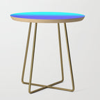 Neon Blue and Bright Neon Aqua Ombré Shade Color Fade Side Table Gallery Image 1
