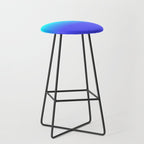 Neon Blue and Bright Neon Aqua Ombré Shade Color Fade Stool Gallery Image 1