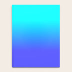 Neon Blue and Bright Neon Aqua Ombré Shade Color Fade Notebook Gallery Image 4